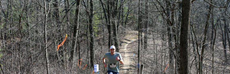 Winter Trail Fest West Half Marathon and 5 Mile in March in Middleville, Michigan.